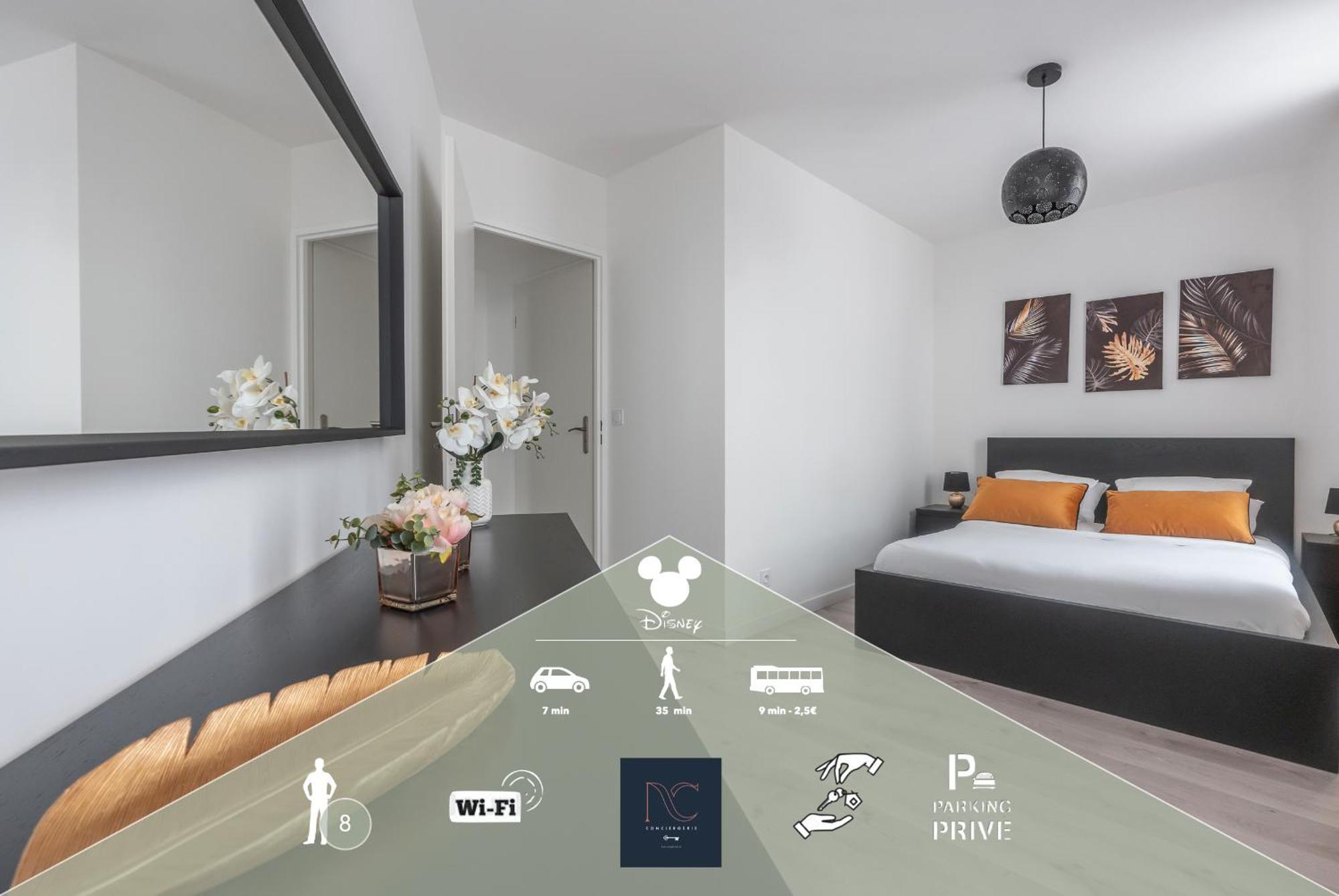 *Disneyland-Paris* 8Personnes, Parking, Wifi Serris Exteriör bild